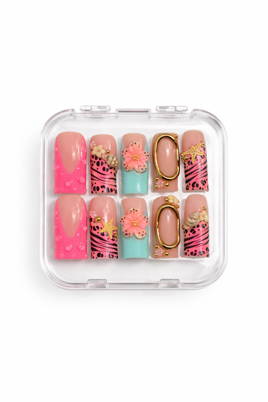 Pink Acrylic Press On Nails