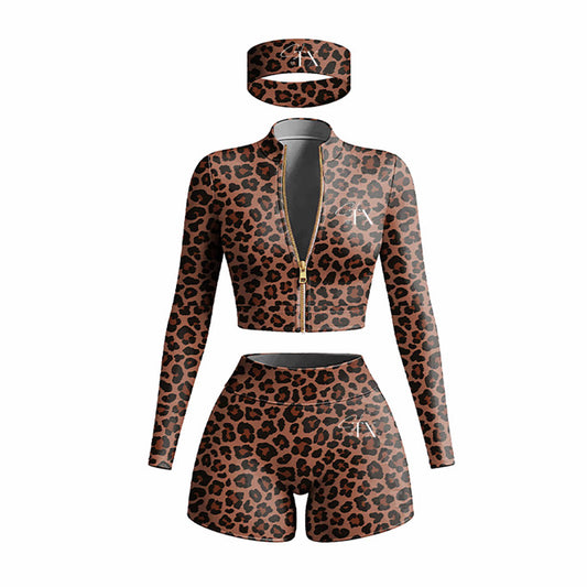 Brown 3-Piece Cheetah Print Set
